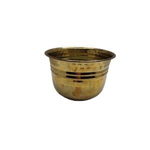 vintage 1990s solid brass made in india planter vase.